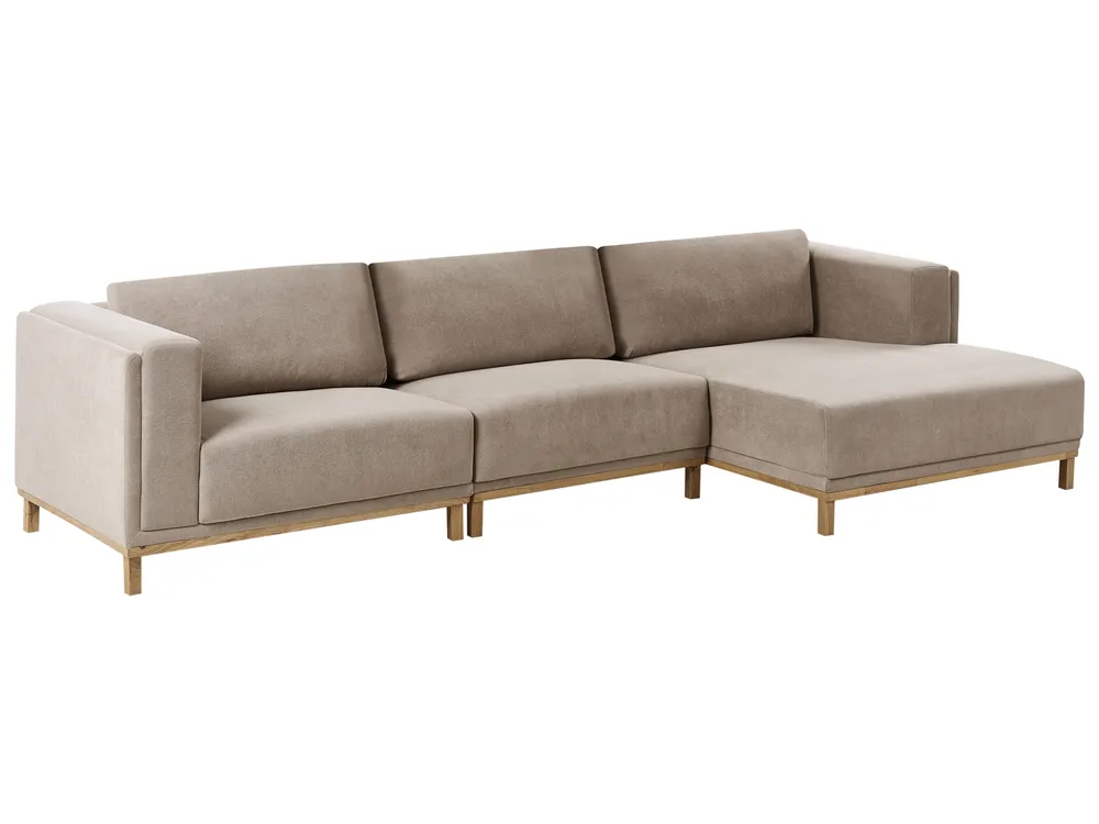 Ecksofa 5-Sitzer VENG Stoff Taupe linksseitig_1009664