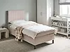 Boxspringbett Stoff COUNTESS 90 x 200 cm Beige
