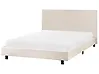 Bett mit Lattenrost Stoff ALBI 140 x 200 cm Beige