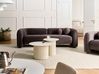 Sofa 3-Sitzer LEIREN Samtstoff Dunkelbraun