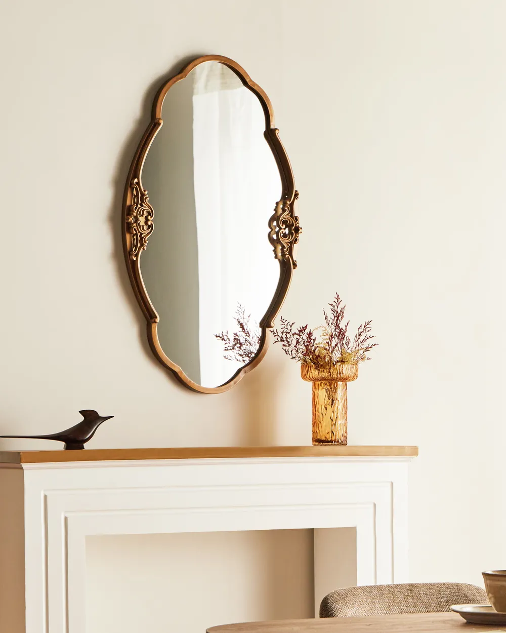 Wandspiegel EPANNES 49 cm 84 cm Gold