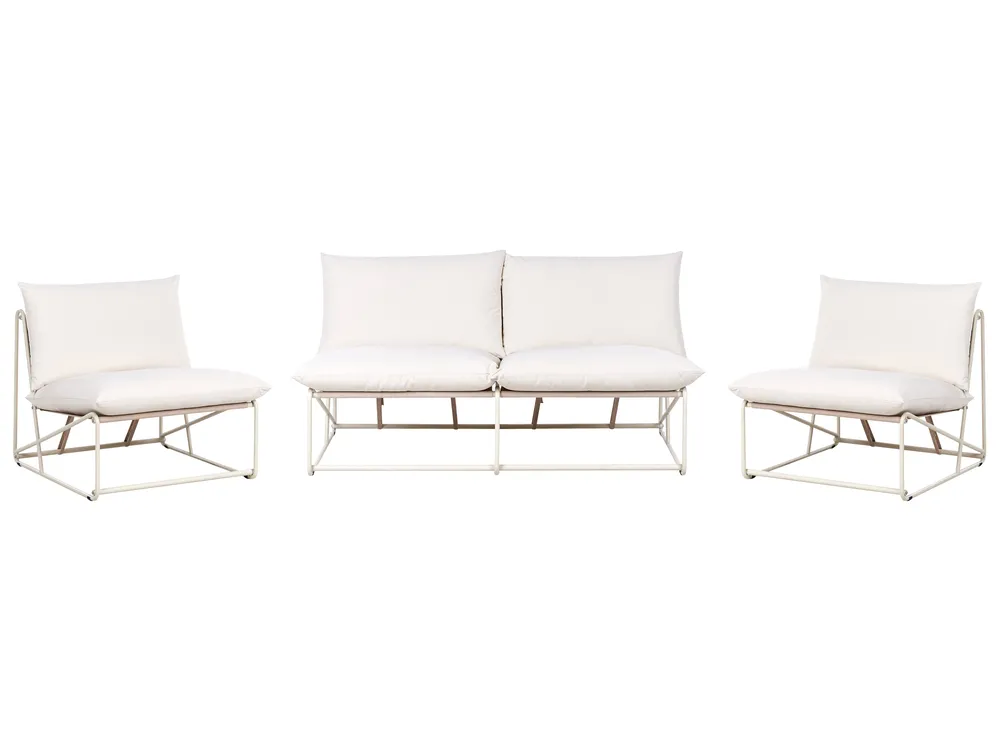 Gartensofa Set 4-Sitzer PICO Metall Hellbeige