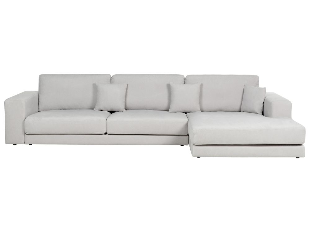 Corner Sofa LOFOTEN Fabric Light Grey Left Hand