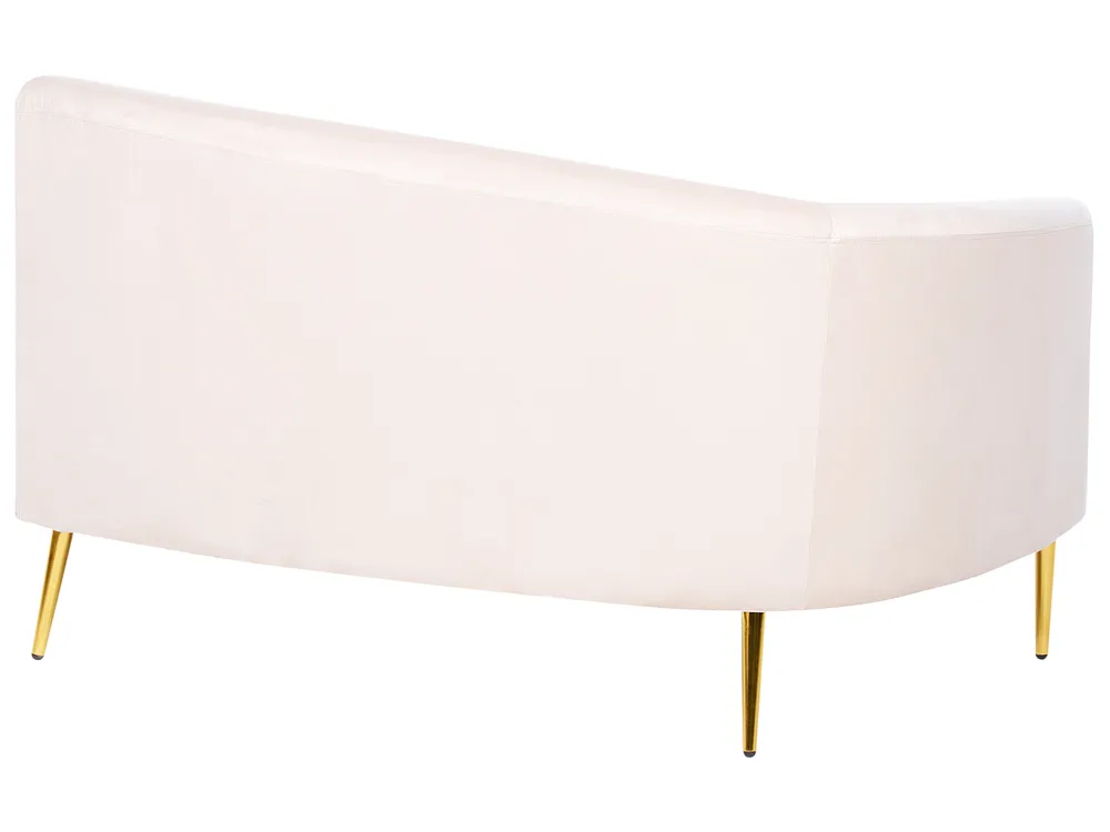 Halbrundes Sofa 4-Sitzer MOSS Samtstoff Hellbeige_851368