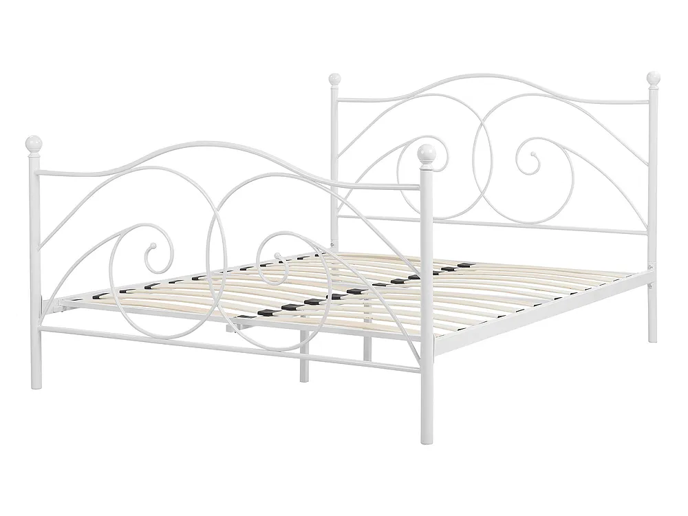 Krevet Metal DINARD 140 x 200 cm Bijeli_765207