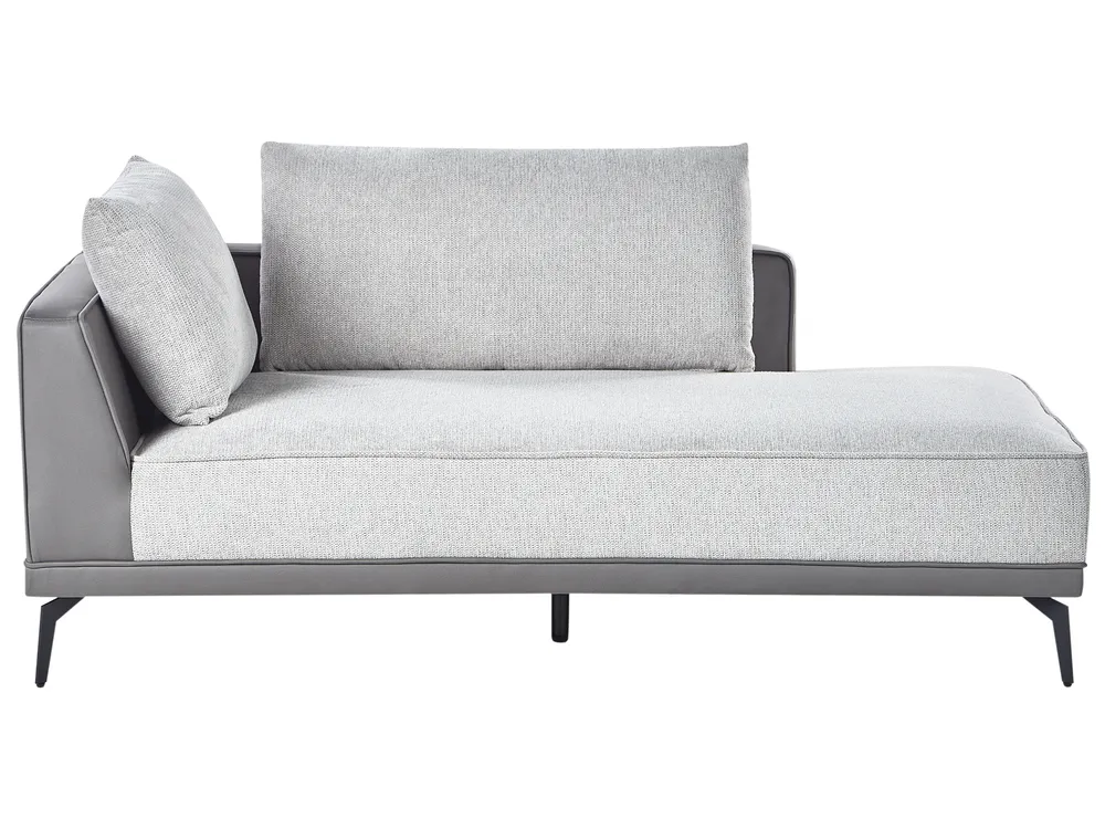 Corner Sofa 3 Seater MYKEN Fabric Light Grey Left Hand_952060