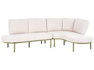 Gartensofa mit Tisch 4-Sitzer POLLINA Metall Grün_1079010
