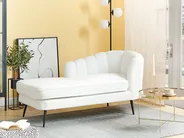 Rechtszijdige chaise longue ALLIER Bouclé Gebroken wit_879191