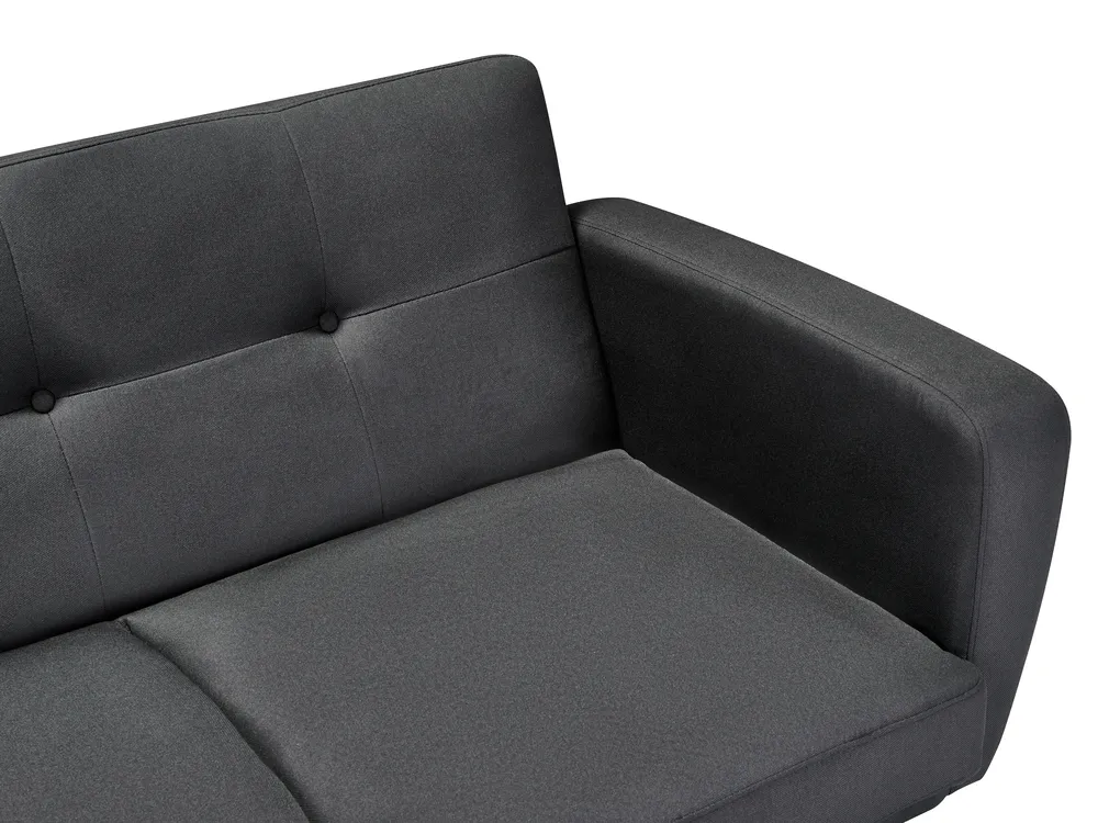 Sofa Bed 3 Seater FLORLI Fabric Black_704150