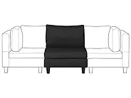 1-Seat Section FEVIK Fabric Black_1188168