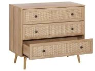 Kommode mit 3 Schubladen PONCA Hellbraun_803998