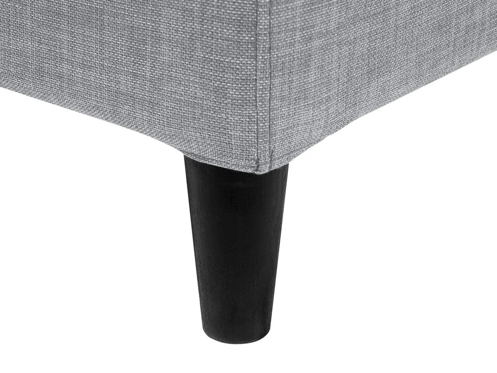 Bett mit LED Stoff FITOU 160 x 200 cm Hellgrau_709551