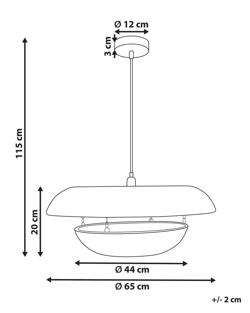 Hängeleuchte KIDEPO Papierschnur Braun_915562