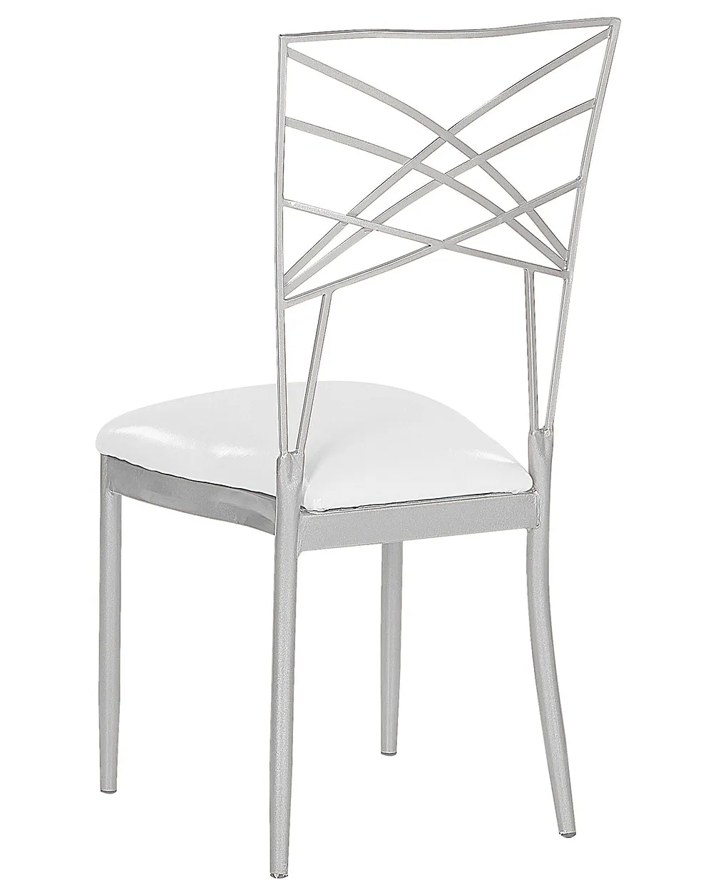 Set of 2 Dining Chairs GIRARD Metal Silver_782825