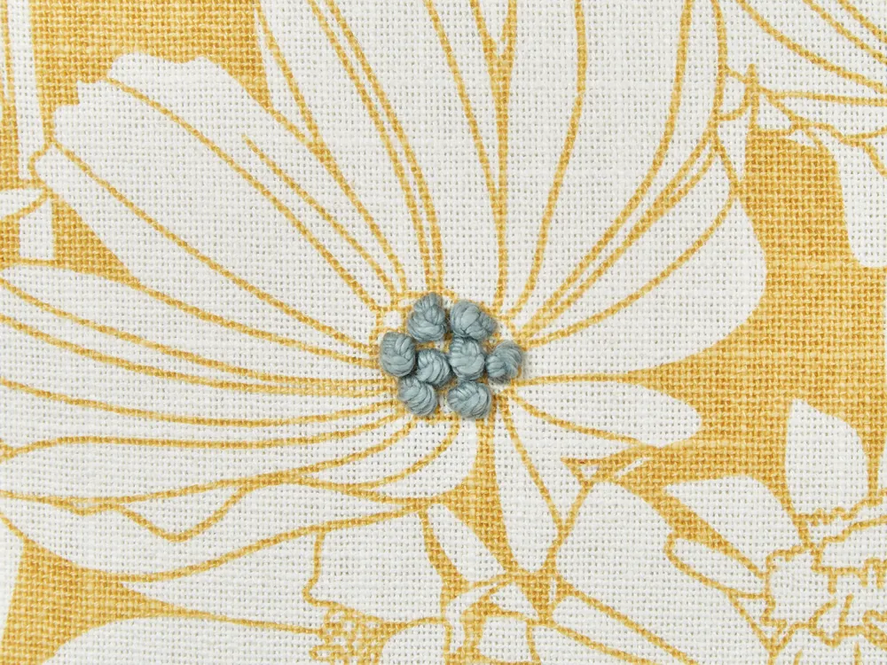 Dekokissen 2er Set SCIRPUS 45 x 45 cm Baumwolle Gelb Blumenmuster_893292