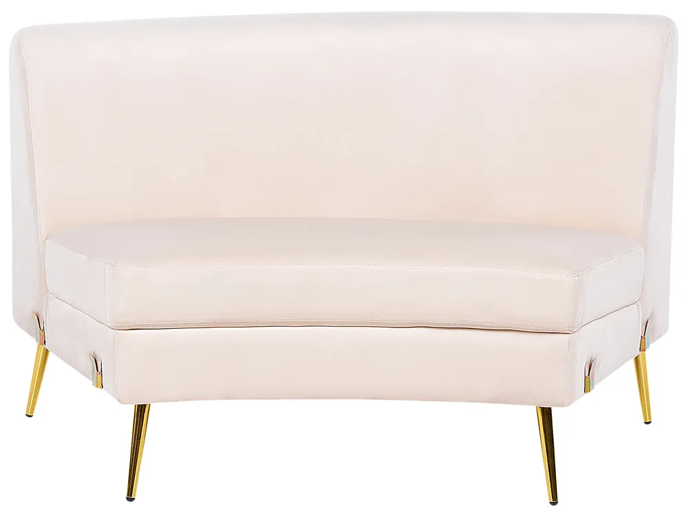 Halbrundes Sofa 4-Sitzer MOSS Samtstoff Hellbeige_851370