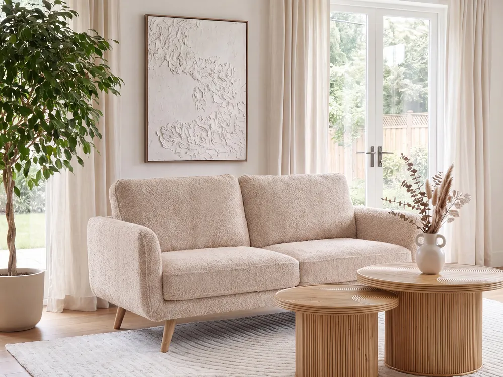 Sofa 2-Sitzer KILJA Bouclé Beige