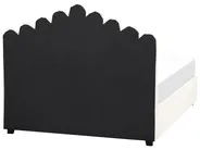 Krevet s prostorom za pohranu VINCENNES Samet Krem bijela 140 x 200 cm_837359