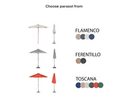 Garden Dining Set 6 Seater MAUI with Parasol (12 Options) Acacia Wood Light Brown_863895