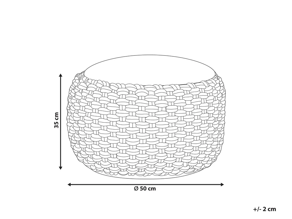 Pouf AIZA Baumwolle Weiß_886785