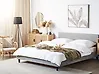 Bett mit Lattenrost Stoff FITOU 180 x 200 cm Hellgrau