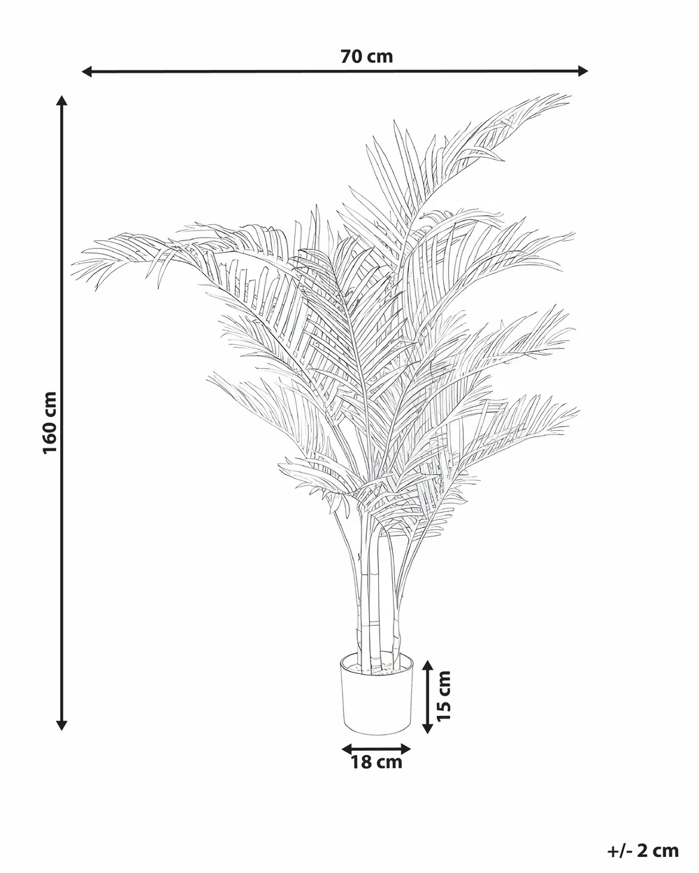 Kunstpflanze ARECA PALM 160 cm Gold_1028496