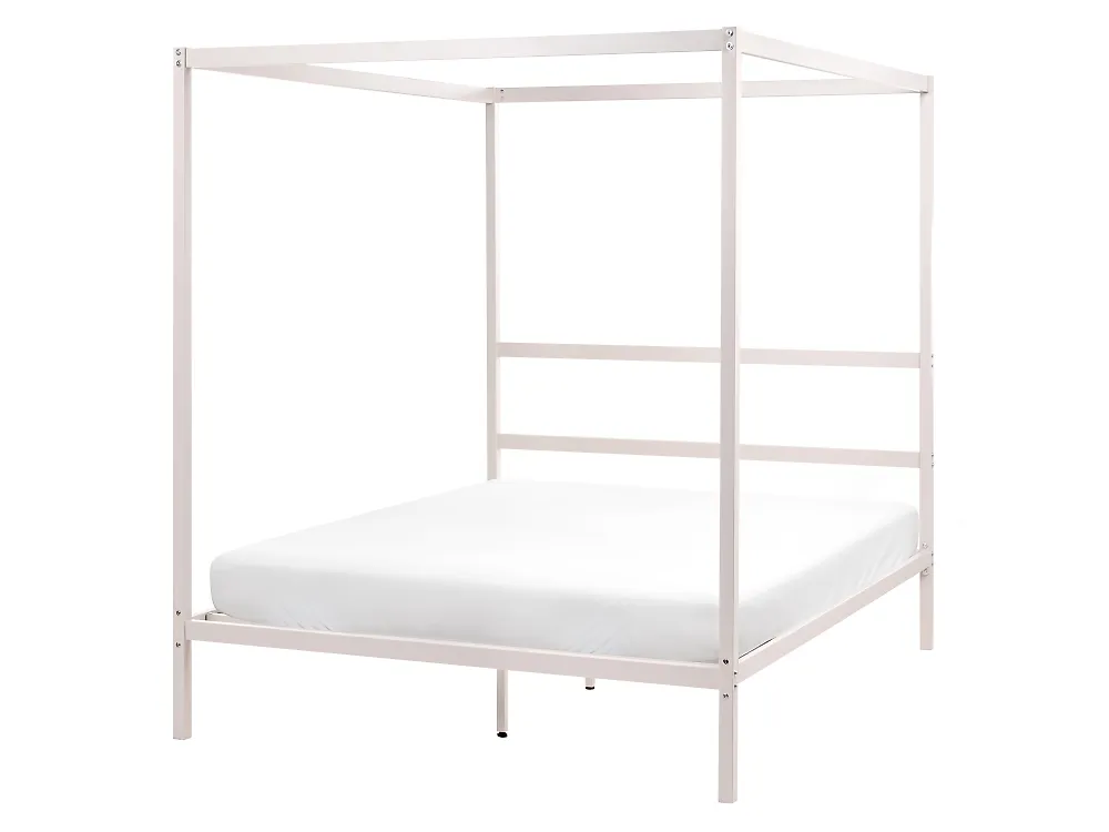 Himmelbett Metall LESTARDS 140 x 200 cm Hellbeige