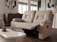 Sofa manuell verstellbar 2-Sitzer BERGEN Stoff Taupe_1107068