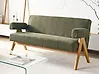 Sofa 2-Sitzer TAMRE Bouclé Grün / Hellbraun