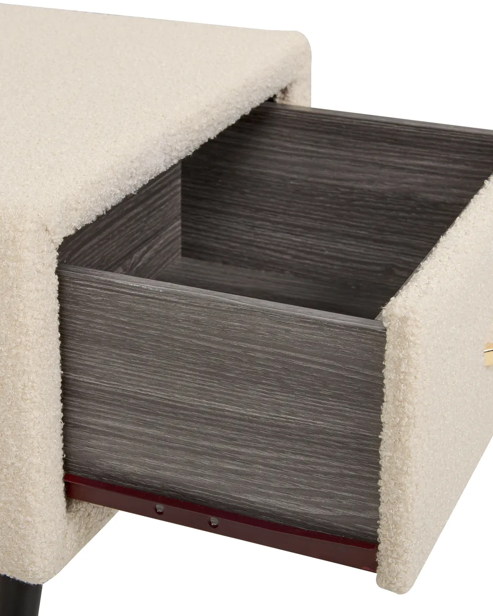 Nachttisch mit 1 Schublade FLAYAT Bouclé Beige_882732