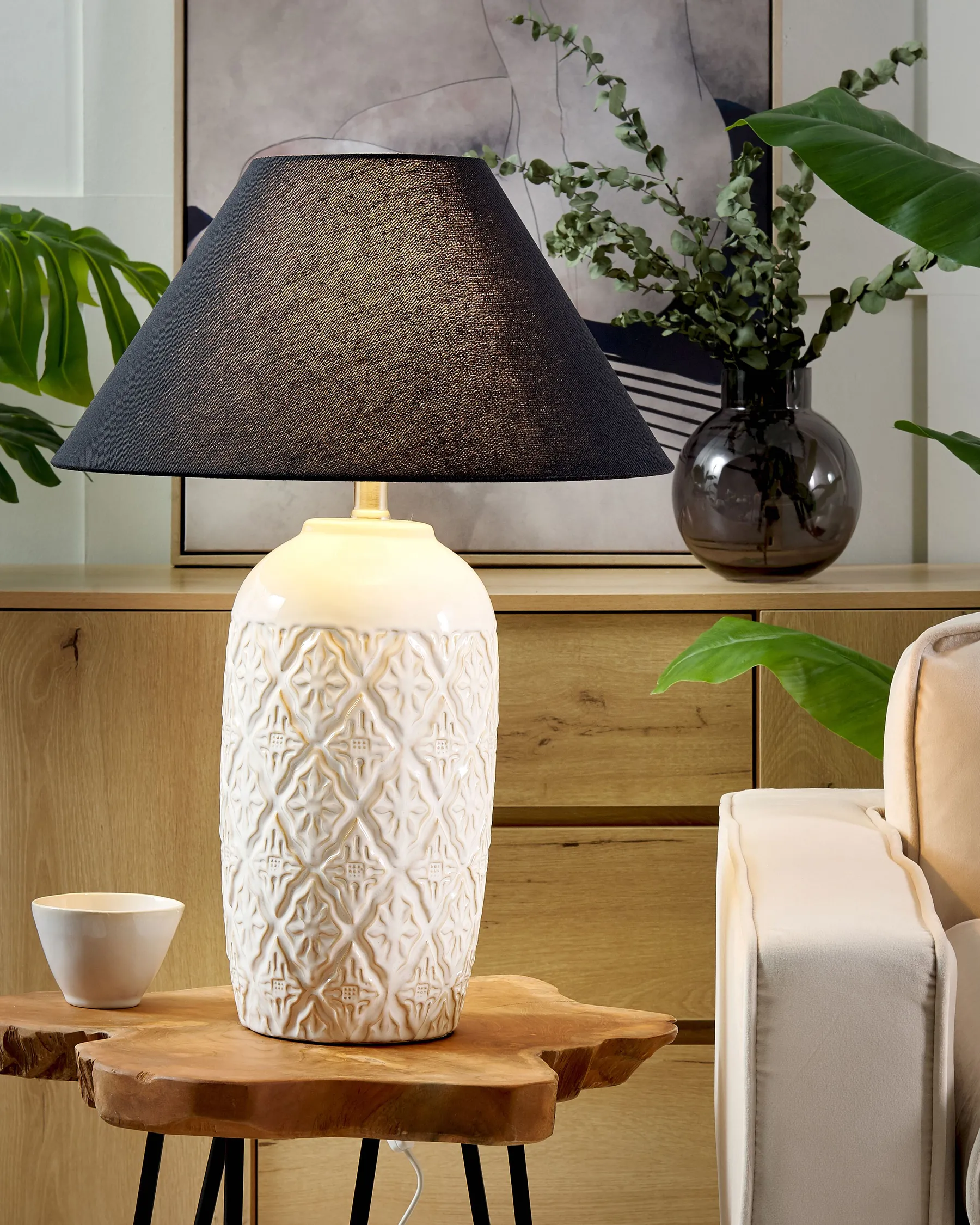 Table Lamp TELIRE Ceramic Beige_849248
