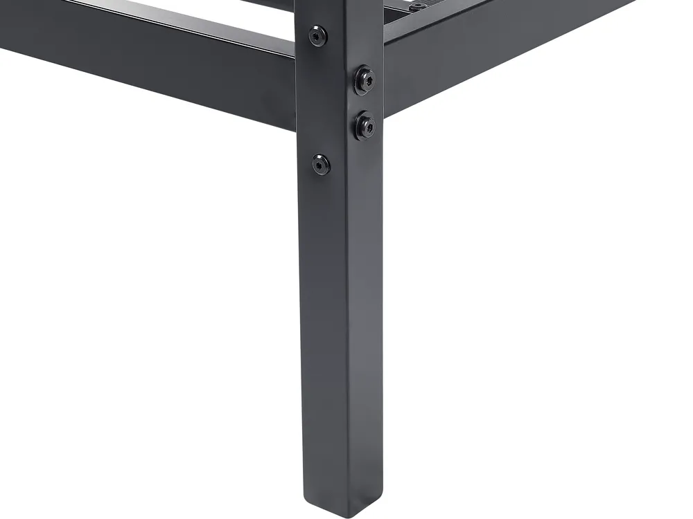 Himmelbett Metall LESTARDS 140 x 200 cm Schwarz_863338