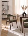 Esszimmerstuhl 2er Set ONECO Holz Braun / Grün