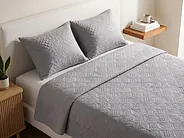 Bedspread with Cushions ALAMUT 140 x 210 cm Grey_1156560
