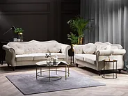 Sofa 3-Sitzer SKIEN II Samtstoff Hellbeige_1161662