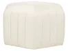Pouf MURIETTA Samtstoff Cremeweiß