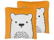 Dekokissen 2er Set WARANASI Baumwolle 45 x 45 cm Orange_801117