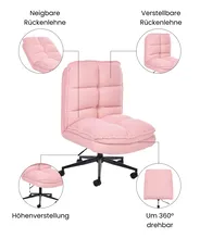 Bürostuhl ADDISON Bouclé Rosa_1077868
