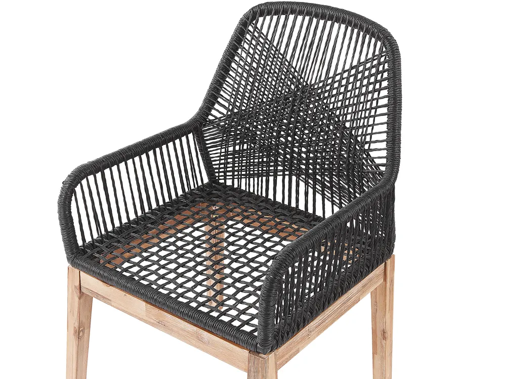 Gartenmöbel Set 4-Sitzer ORISTANO inkl. Kissen Beton Schwarz_945929