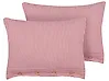 Dekokissen 2er Set AALITA 40 x 60 cm Baumwolle Rot Streifenmuster