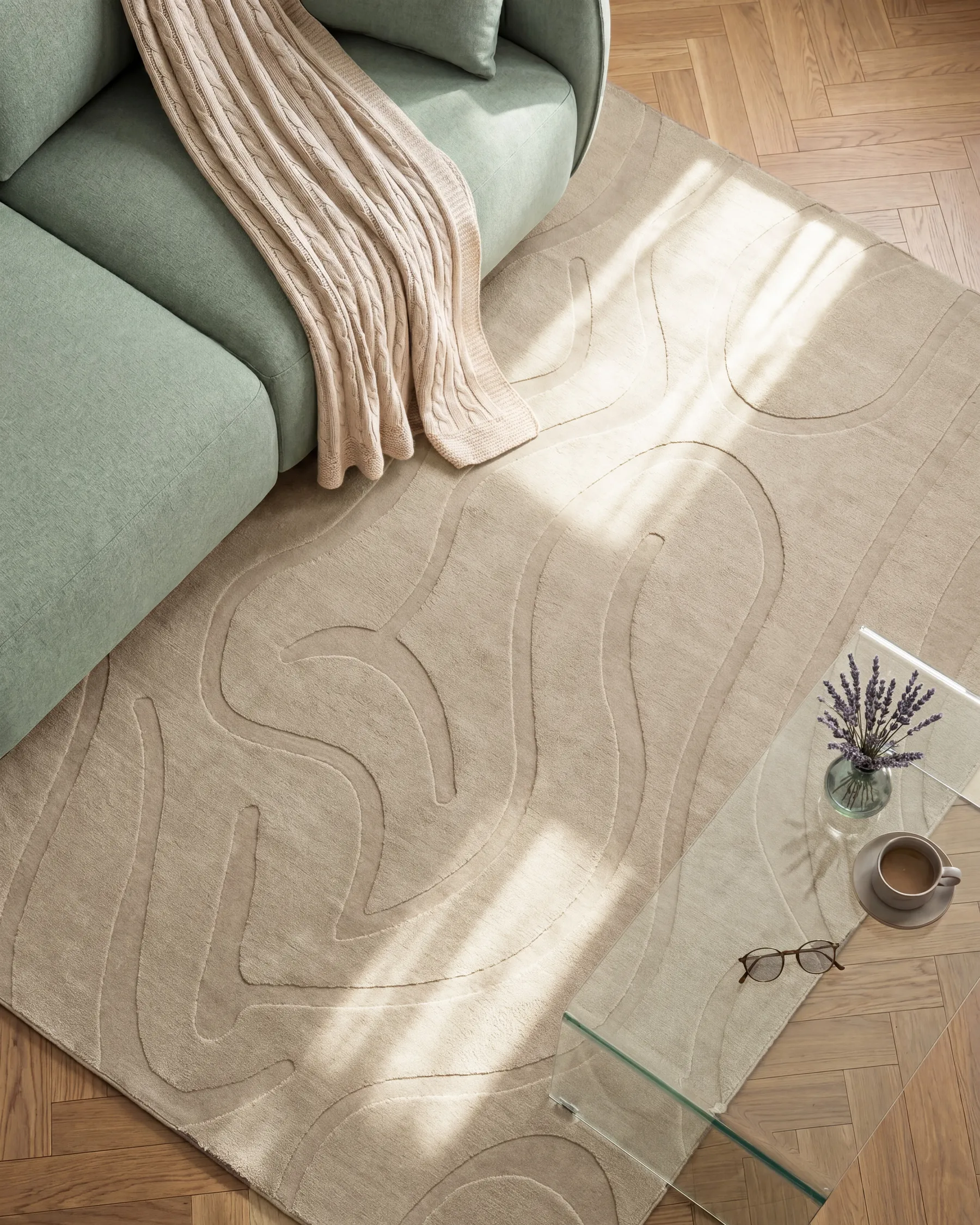 Rug SELVORI Beige 160 x 230 cm_1124103