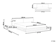 Wasserbett Bouclé ZEN 180 x 200 cm Braune Esche_1079937
