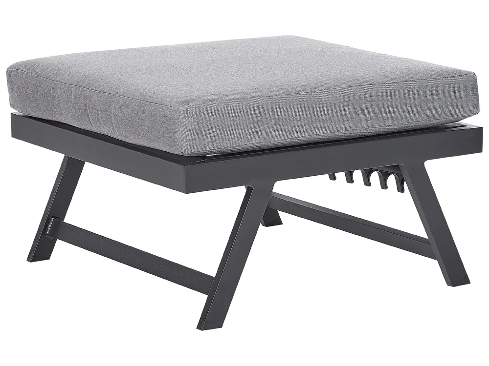 Garten Ecksofa mit Tisch 5-Sitzer COCCORINO Metall Grau_853540