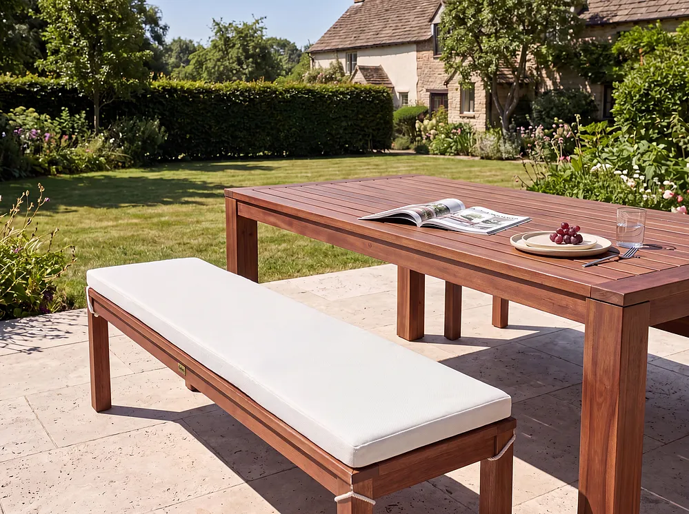 Bankauflage TUSCANIA 157 x 34 cm Cremeweiß