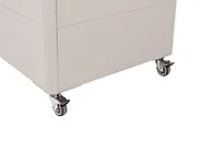 Aufbewahrungsbox KYMI 136 cm 55 cm Metall mit Rädern Beige_1172877