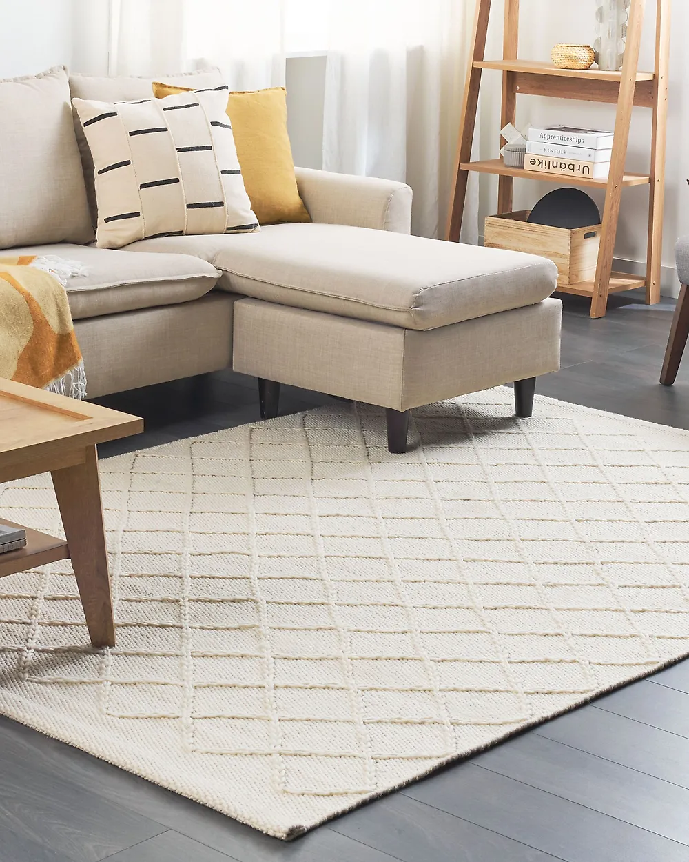 Rug ELLEK White 160 x 230 cm Wool_1182841