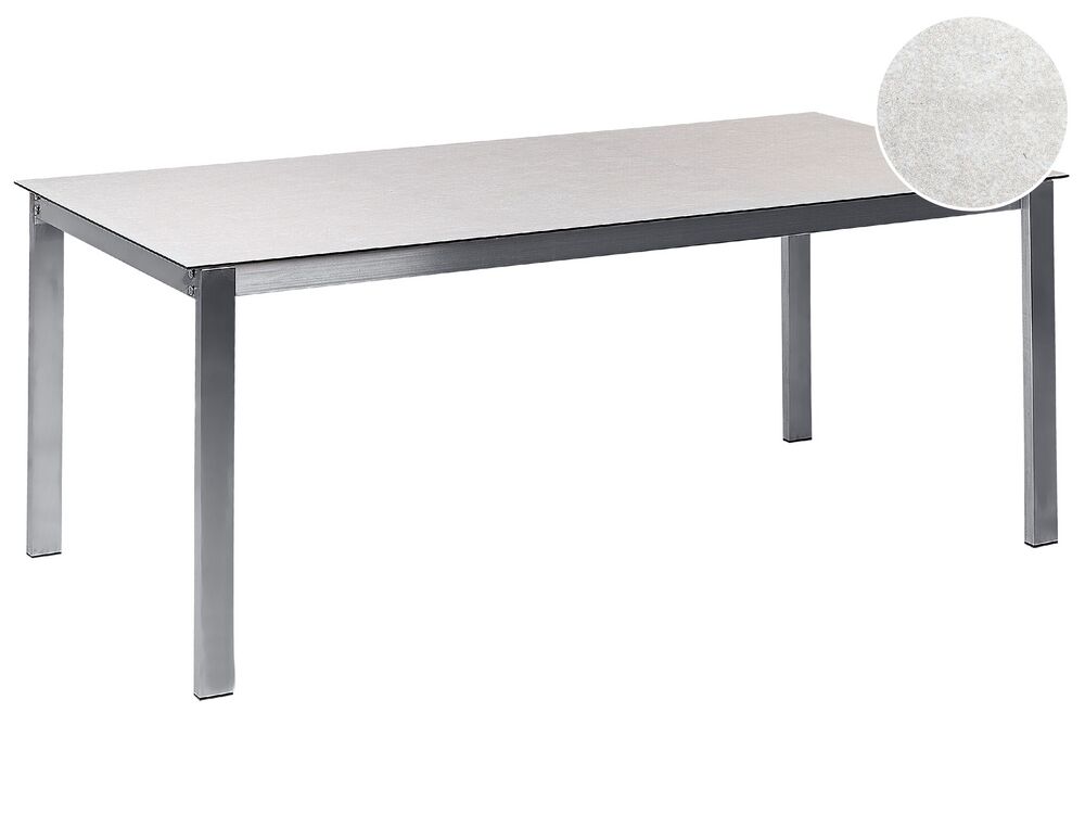 Garden Dining Table COSOLETO 180 cm 90 cm Glass White