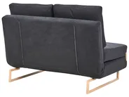 Living Room Set 6 Seater JERSLEV Fabric Black_1013843