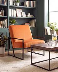 Sessel DELARY Samtstoff Orange_1156211