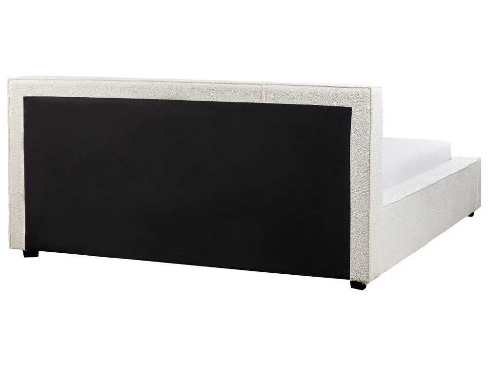Bed Boucle MIRANDE 160 x 200 cm (EU King Size) Off-White_943324